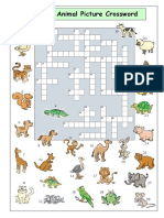 Big Animal Picture Crossword Fun Activities Games