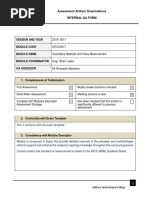 Internal QA Module Assessor Form