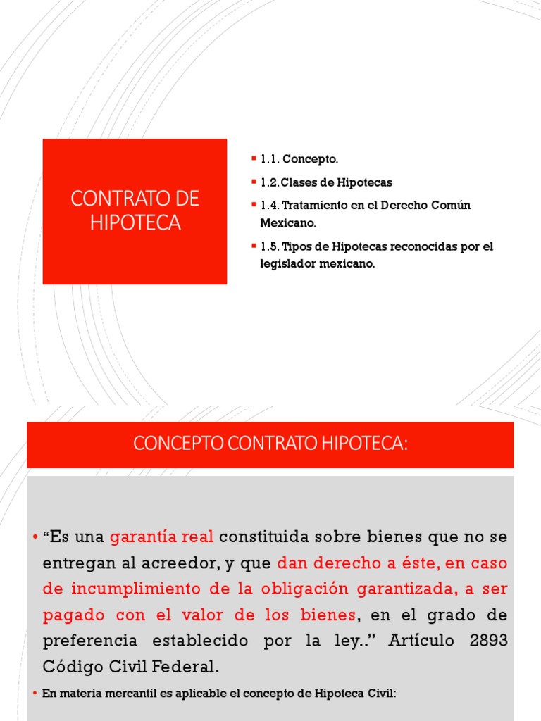 Contrato De Hipoteca | Hipoteca Comercial | Virtud