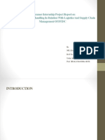 A Summer Internship Project Report On A Study On Material Handling in Relation With Logistics and Supply Chain Management of DTDC