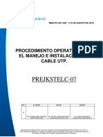 Prejkstelc-07. Instalación de Cable Utp