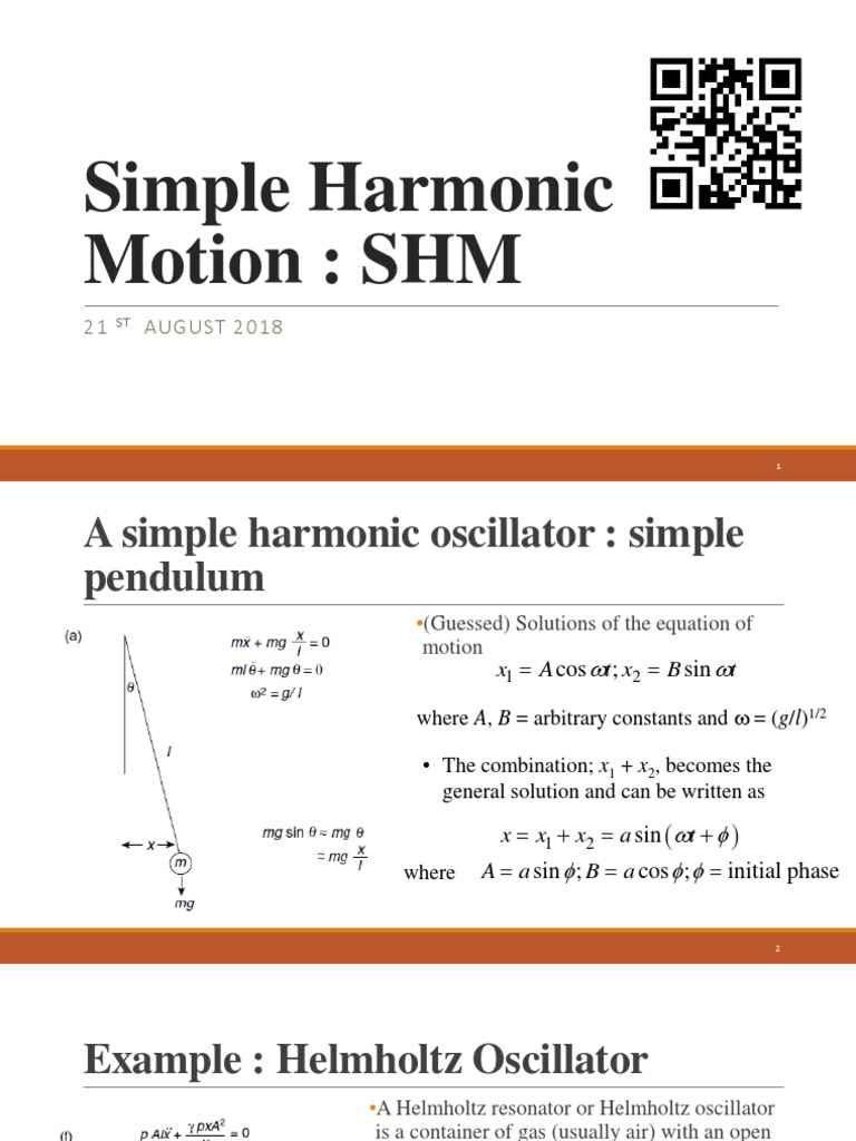 Superposition in Simple Harmonic Motion | PDF | Trigonometric Functions ...