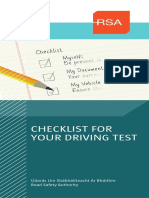 Final Checks For Your Driving Test Leaflet