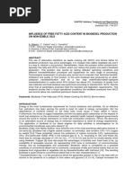 Influence of Free Fatty Acid Content in Biodiesel Production On Non-Edible Oils