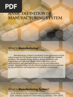 Basic Definition of Manufacturing System