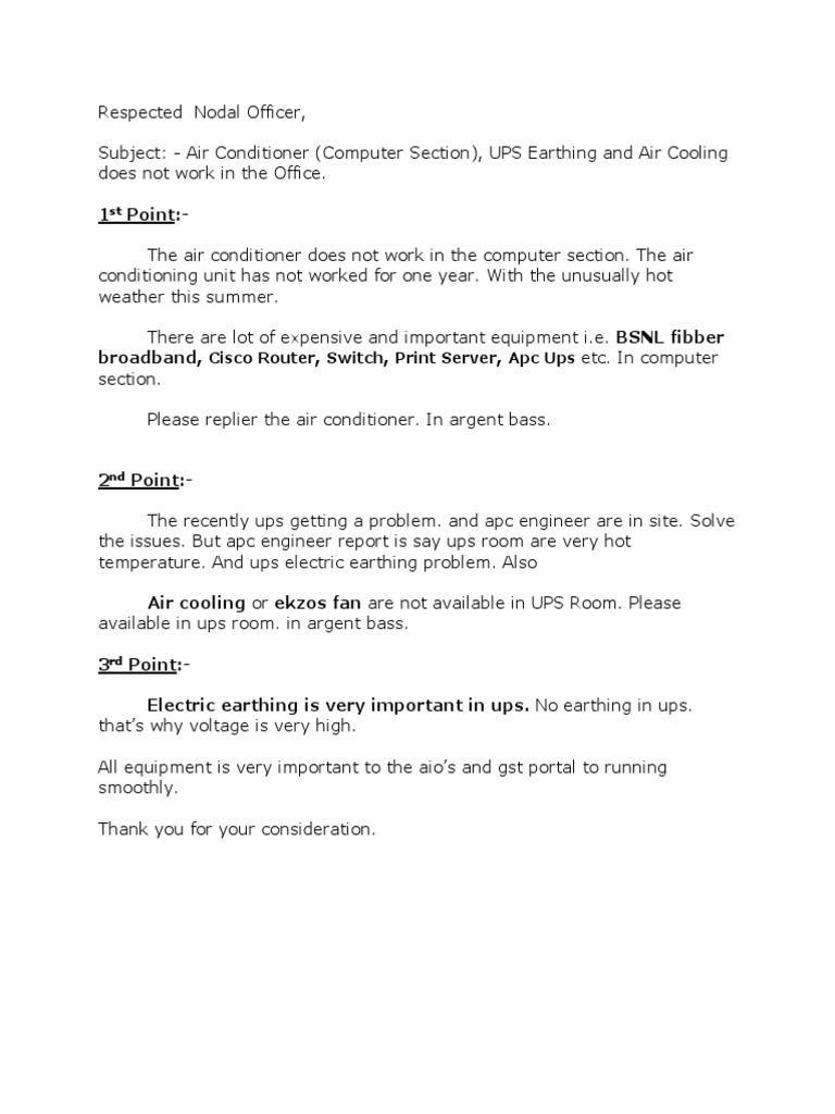 Air Conditioning and UPS Issues Report | PDF | Technology & Engineering