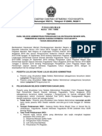 Pengumuman Lolos Administrasi CPNS 2018 PDF