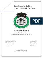 Dr. Ram Manohar Lohiya National Law University, Lucknow.: Political Science