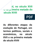 A evolução econômica e social de Portugal no século XVII e início do século XVIII