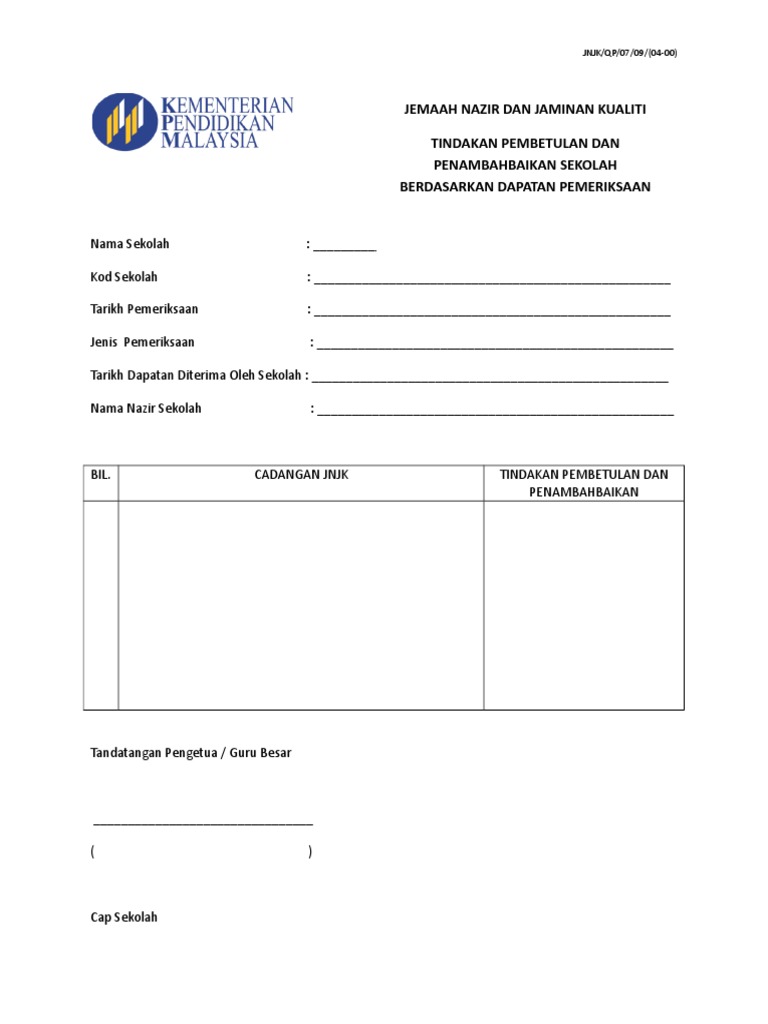 Borang Jemaah Nazir Pdf