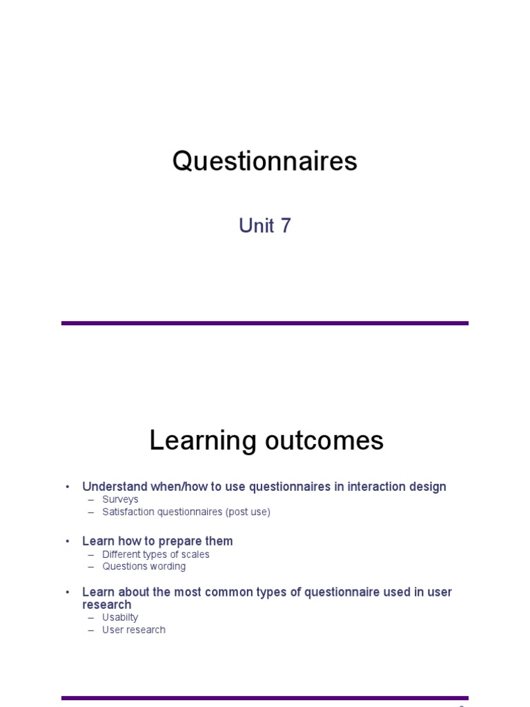Effective Questionnaire Design in UX Research | PDF | Survey ...