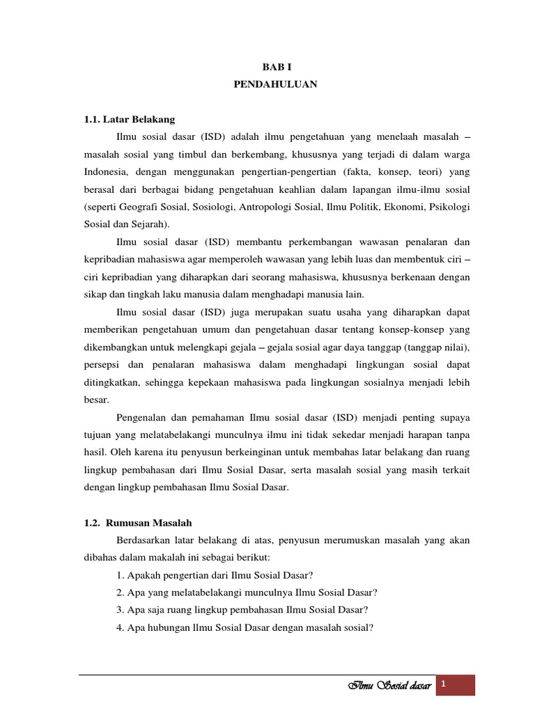 Makalah Ilmu Sosial Dasar Tugas 1 13 03 2019