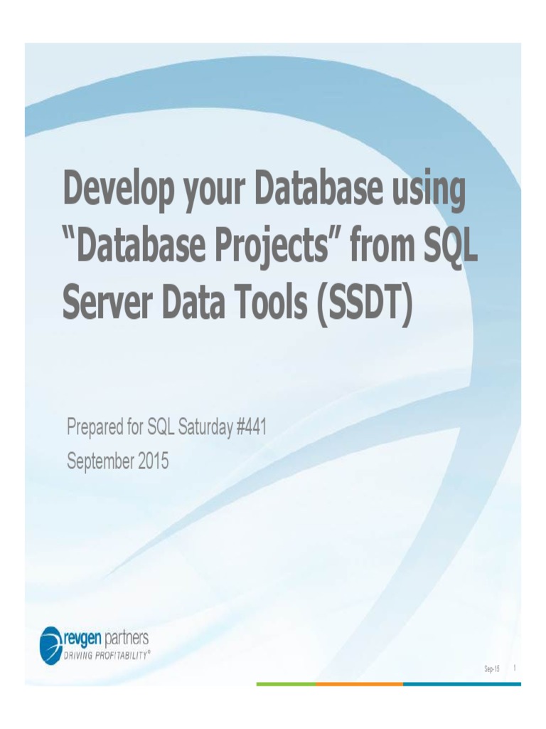 SSDT Database Development Overview | PDF | Microsoft Visual Studio ...