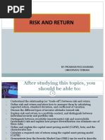 Risk and Return: By: Program Pascasarjana Universitas Terbuka