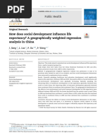 How Does Social Development Influence Life Expectancy? A Geographically Weighted Regression Analysis in China