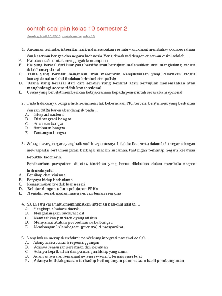 Contoh soal essay tentang ancaman di bidang politik 07 image