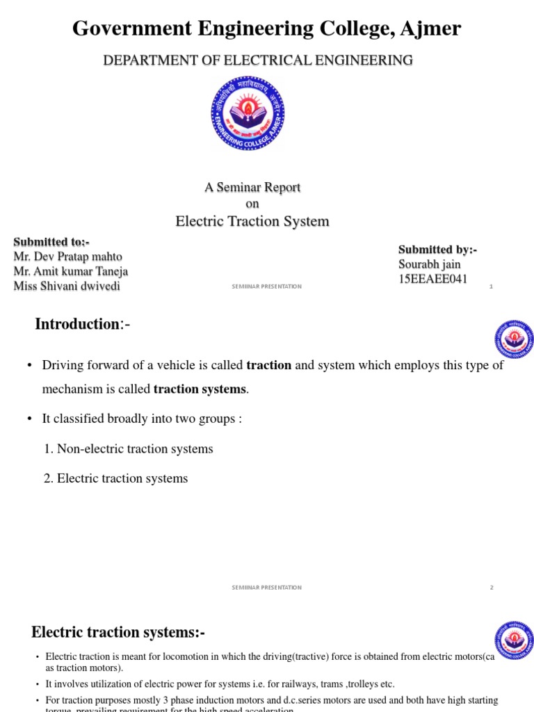 Electric Traction System Overview | PDF | Electric Motor | Alternating ...