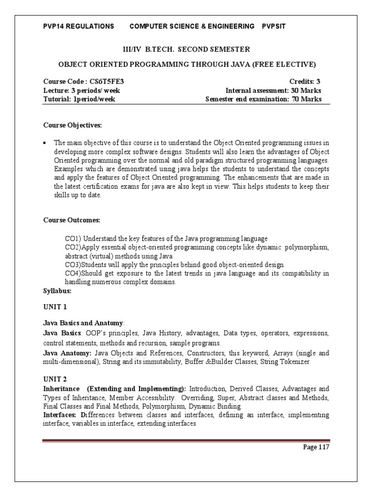 Pvp14 Regulations Computer Science & Engineering Pvpsit PDF Object
