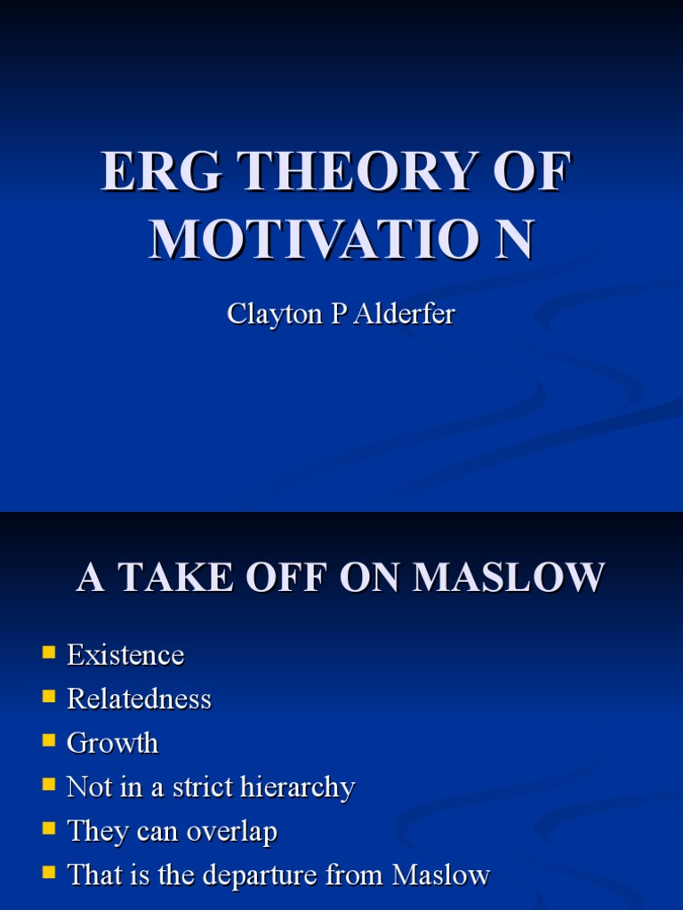 Understanding ERG Motivation Theory | PDF