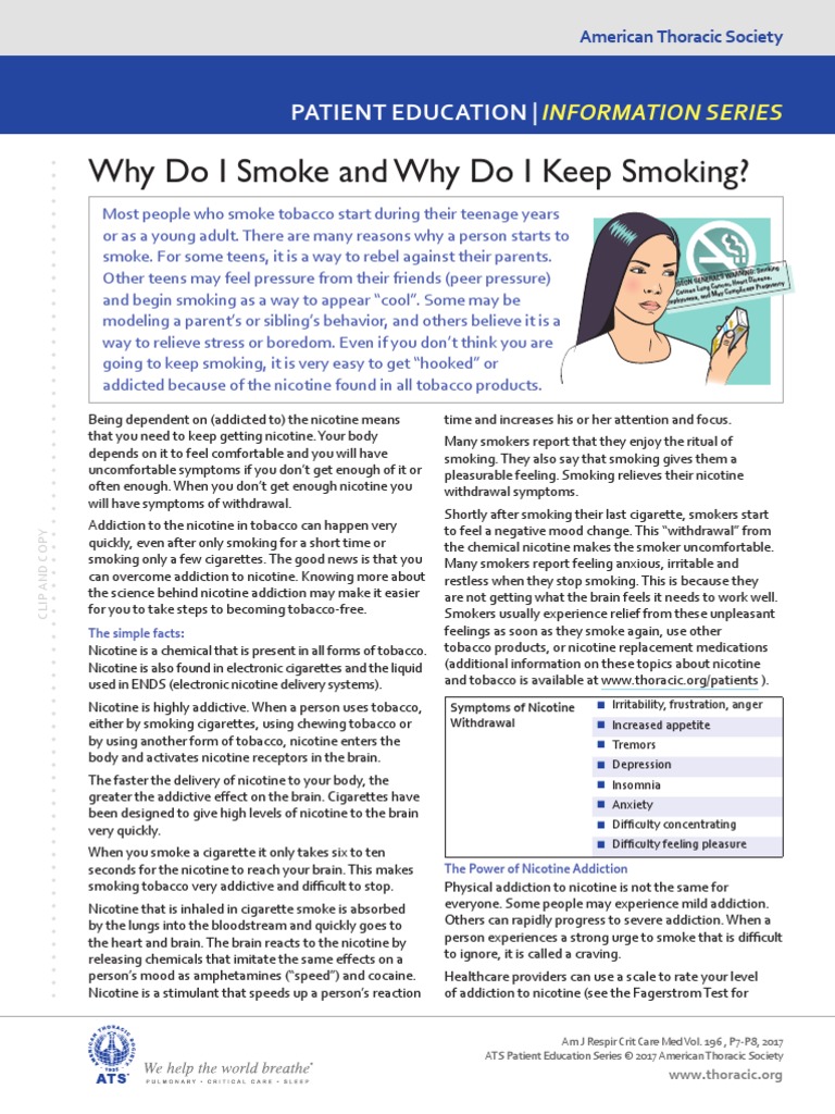 Why Do I Smoke PDF | PDF | Tobacco Smoking | Addiction