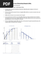 Marginal Utility and The Law of Diminishing Marginal Utility