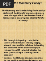 What Is The Monetary Policy?