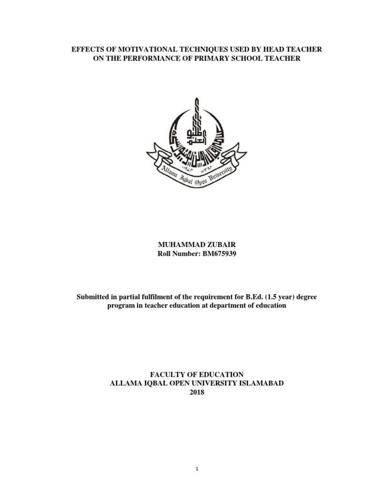 Thesis | PDF | Motivation | Motivational