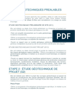 Études Géotechniques Prealables (G1) : Etude Geotechnique Preliminaire de Site (G11)