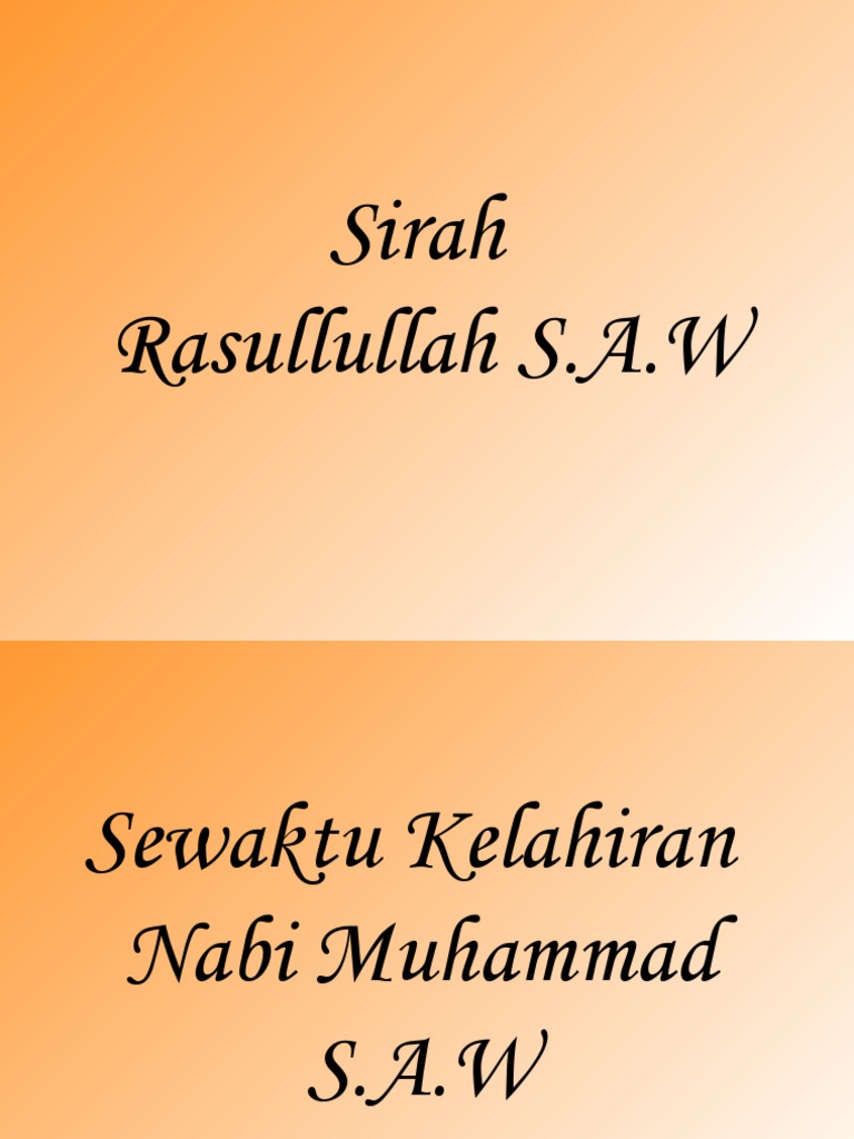 Sirah Nabi