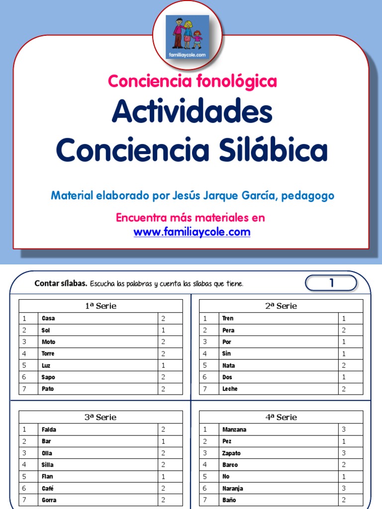 Actividades de Conciencia Silábica | PDF | Fonología