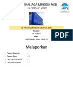 Laporan Jaga Jumat 8 Maret 2019