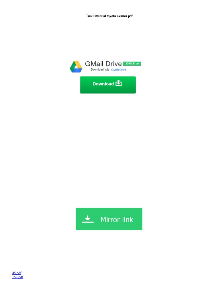 Buku manual toyota avanza pdf | Car | Motor Vehicle Manufacturers