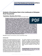 Analysis of Eucalyptus Role in The Livelihoods of Ethiopian Rural Households