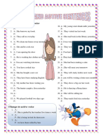 Passive and Active Sentences Grammar Drills - 25224