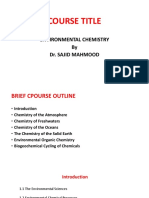 Environmental Chemistry Course Outline