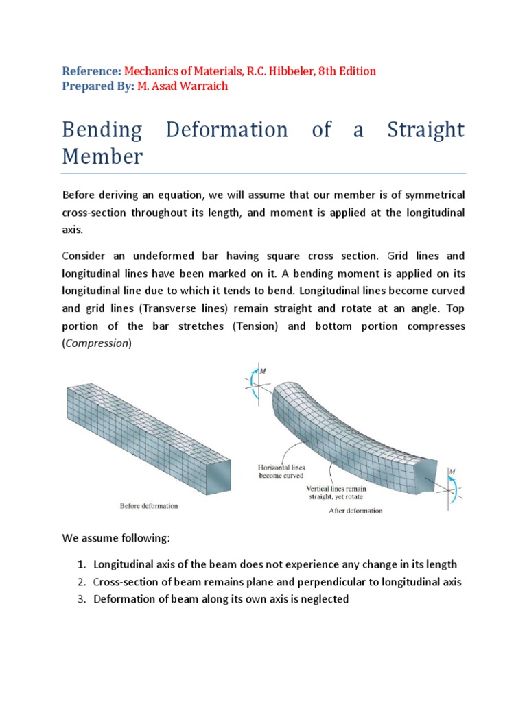 Flexure Formula PDF Bending Deformation (Mechanics)