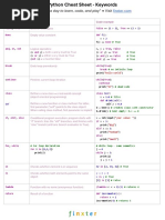 CheatSheet Python 1 Keywords 1 PDF