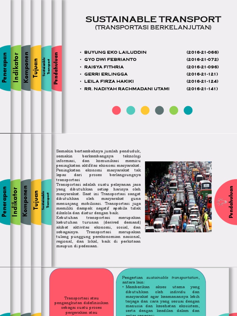 Sustainable Transport (TUBES) | PDF