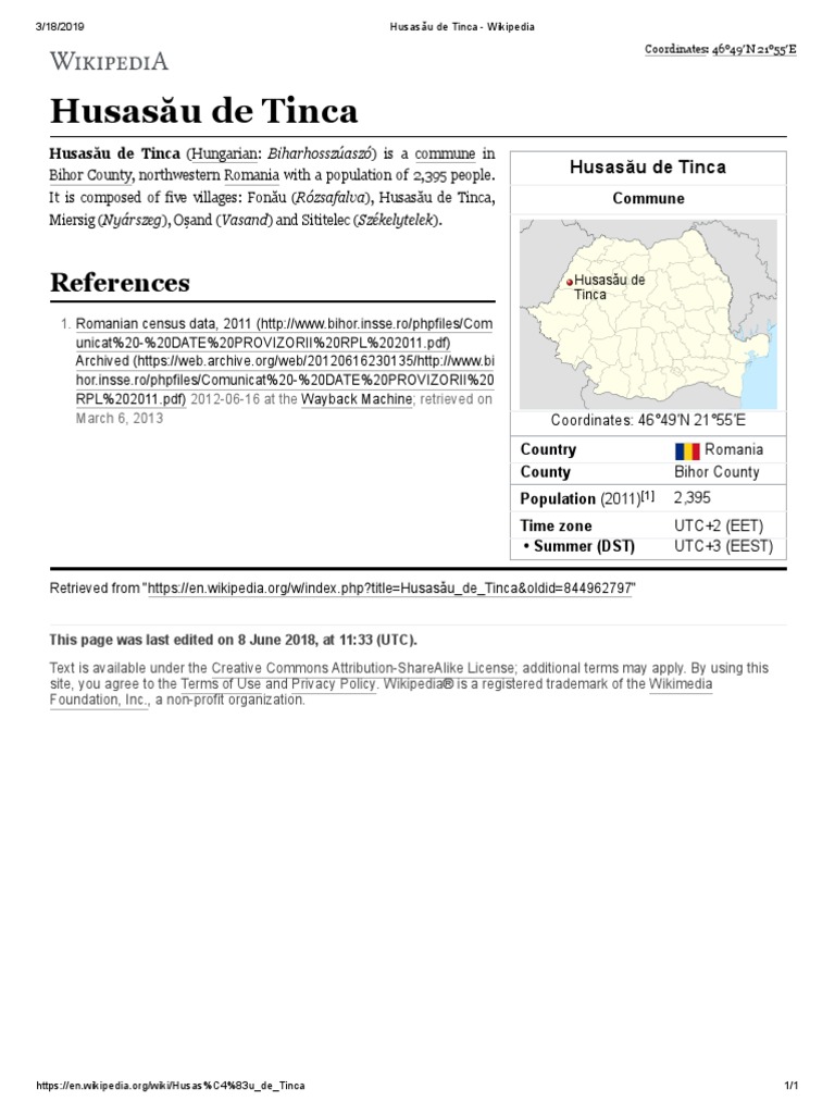 Husasău de Tinca PDF