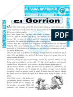 Ficha El Gorrion para Cuarto de Primaria