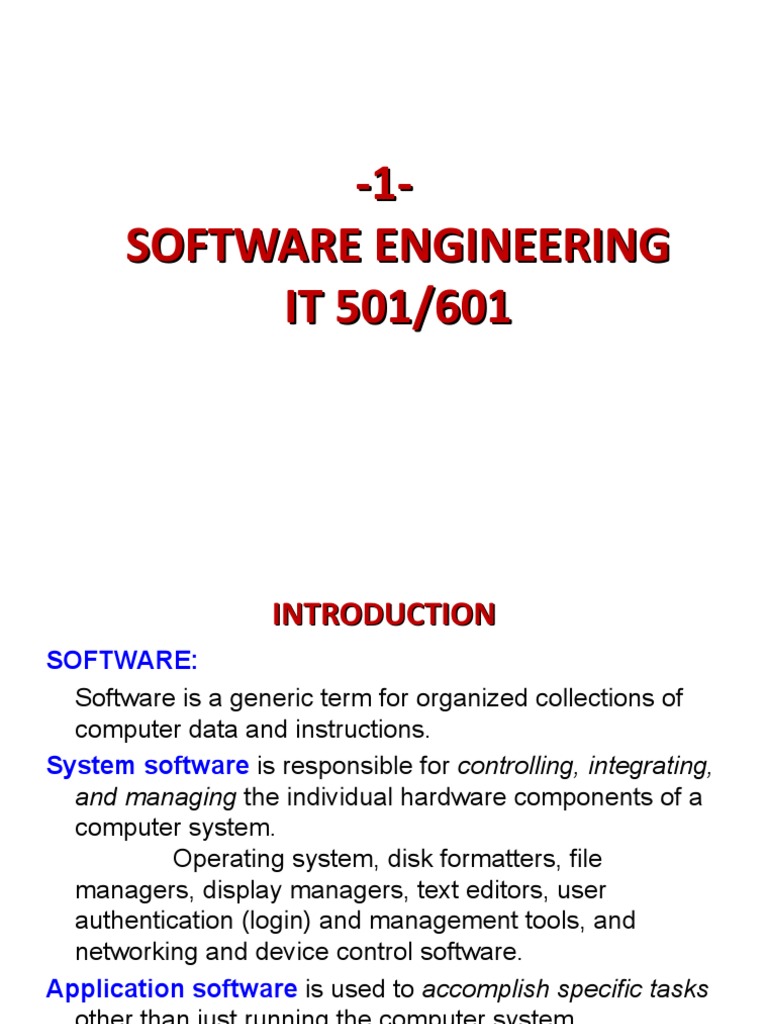 Overview of Software Engineering Concepts | PDF | Software Development ...