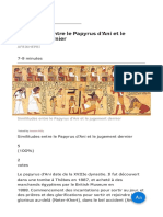 Similitudes Entre Le Papyrus d'Ani Et Le Jugement Dernier