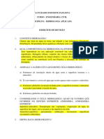 FACULDADE SUDOESTE PAULISTA CURSO - ENGENHARIA CIVIL DISCIPLINA - HIDROLOGIA APLICADA EXERCÍCIO DE REVISÃO.pdf