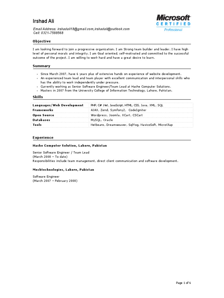 Senior Software Engineer Resume | PDF | Ajax (Programming) | World Wide Web
