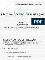 Escolha do tipo de fundação para edifícios