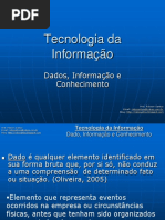 1 - Dado-Informação e Conhecimento