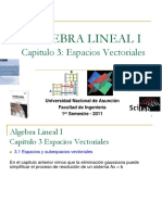 Álgebra Lineal Espacios Vectoriales