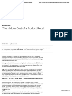 Hidden Costs of Product Recalls Revealed