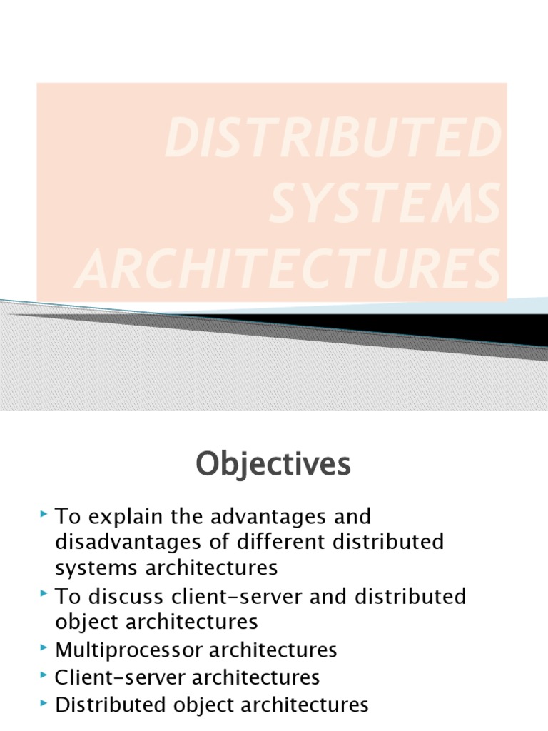 Distributed System Architecture | PDF | Client–Server Model ...