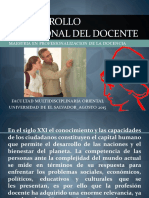 El Desarrollo Profesional Del Docente: Maestria en Profesionalizacion de La Docencia